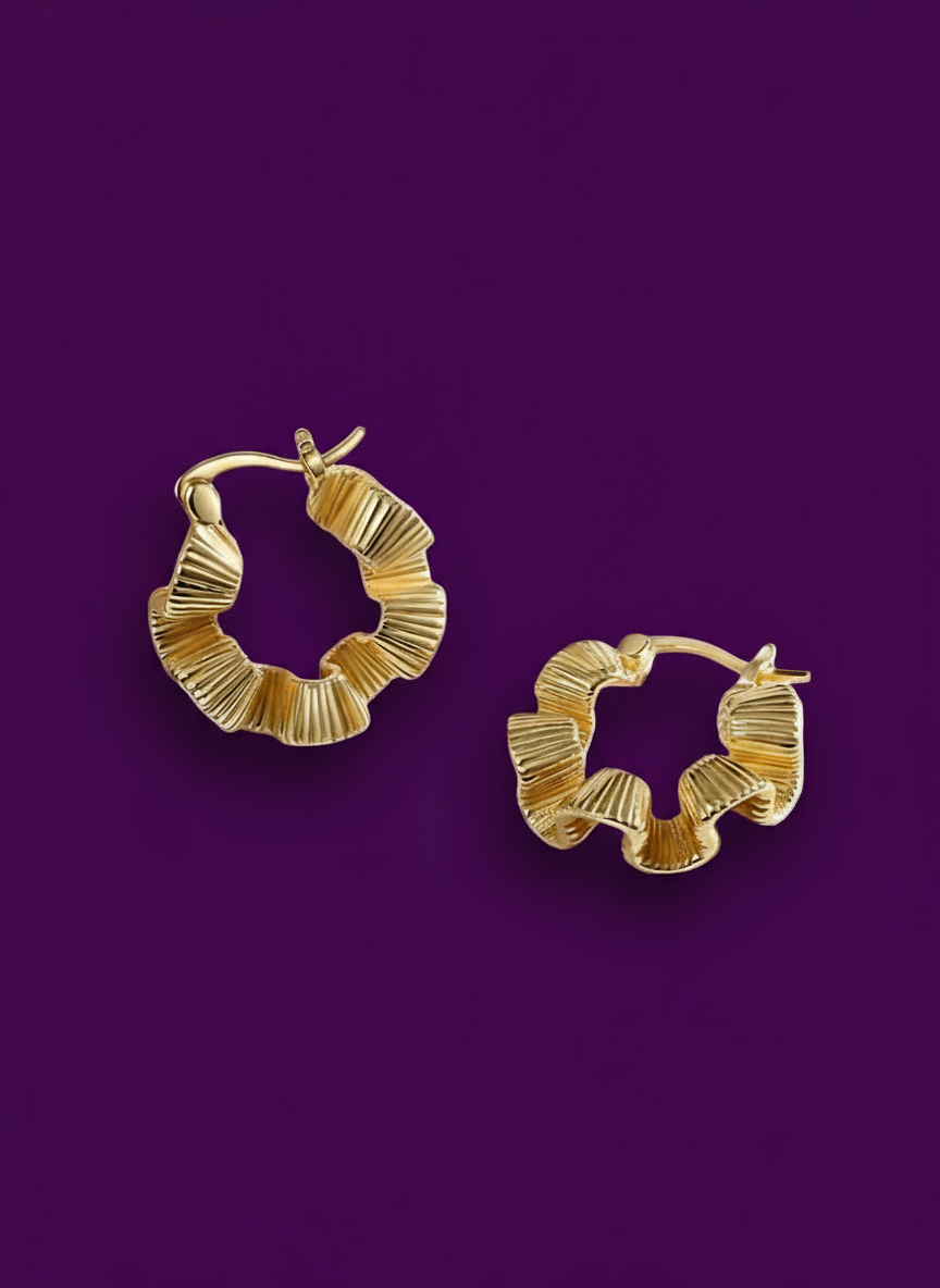 Silk Wreath Hoop Earrings