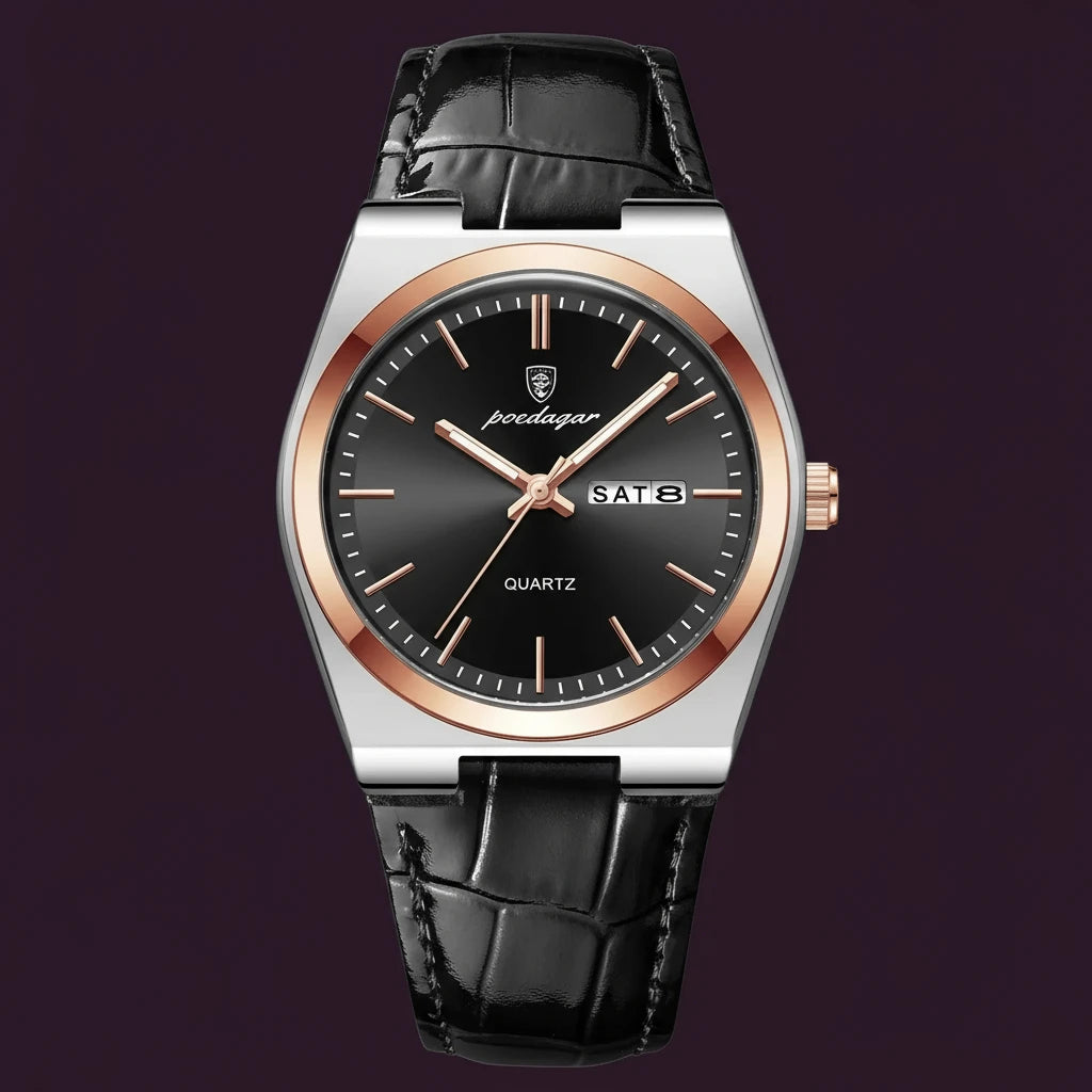 C 930 Luxury Retro Analog Quartz Korean Business Sport Alloy Stainless Steel Leather Simple Antique Wristwatches for Men