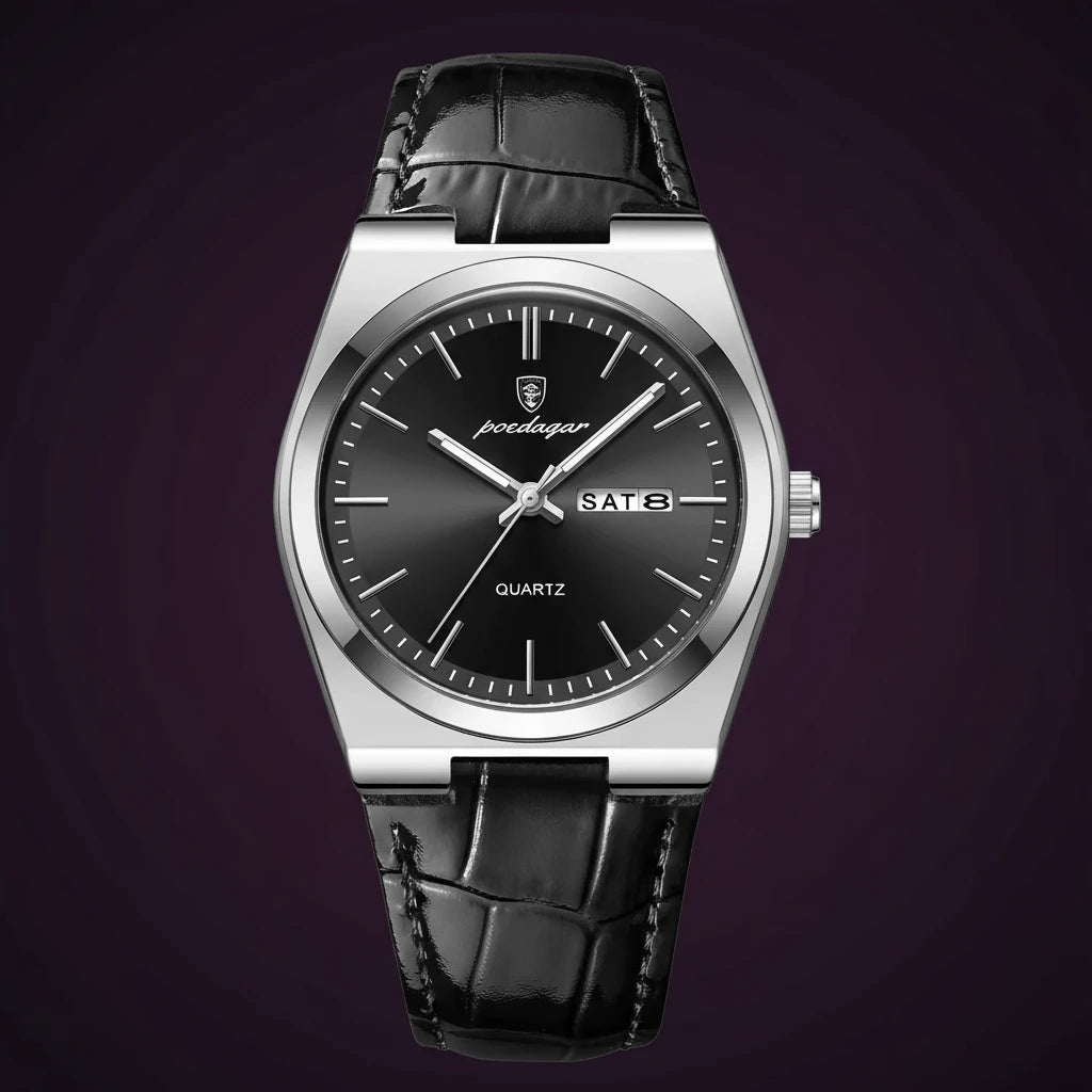 C 930 Luxury Retro Analog Quartz Korean Business Sport Alloy Stainless Steel Leather Simple Antique Wristwatches for Men