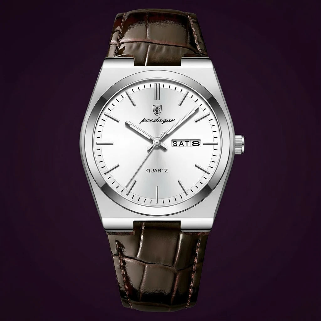 C 930 Luxury Retro Analog Quartz Korean Business Sport Alloy Stainless Steel Leather Simple Antique Wristwatches for Men