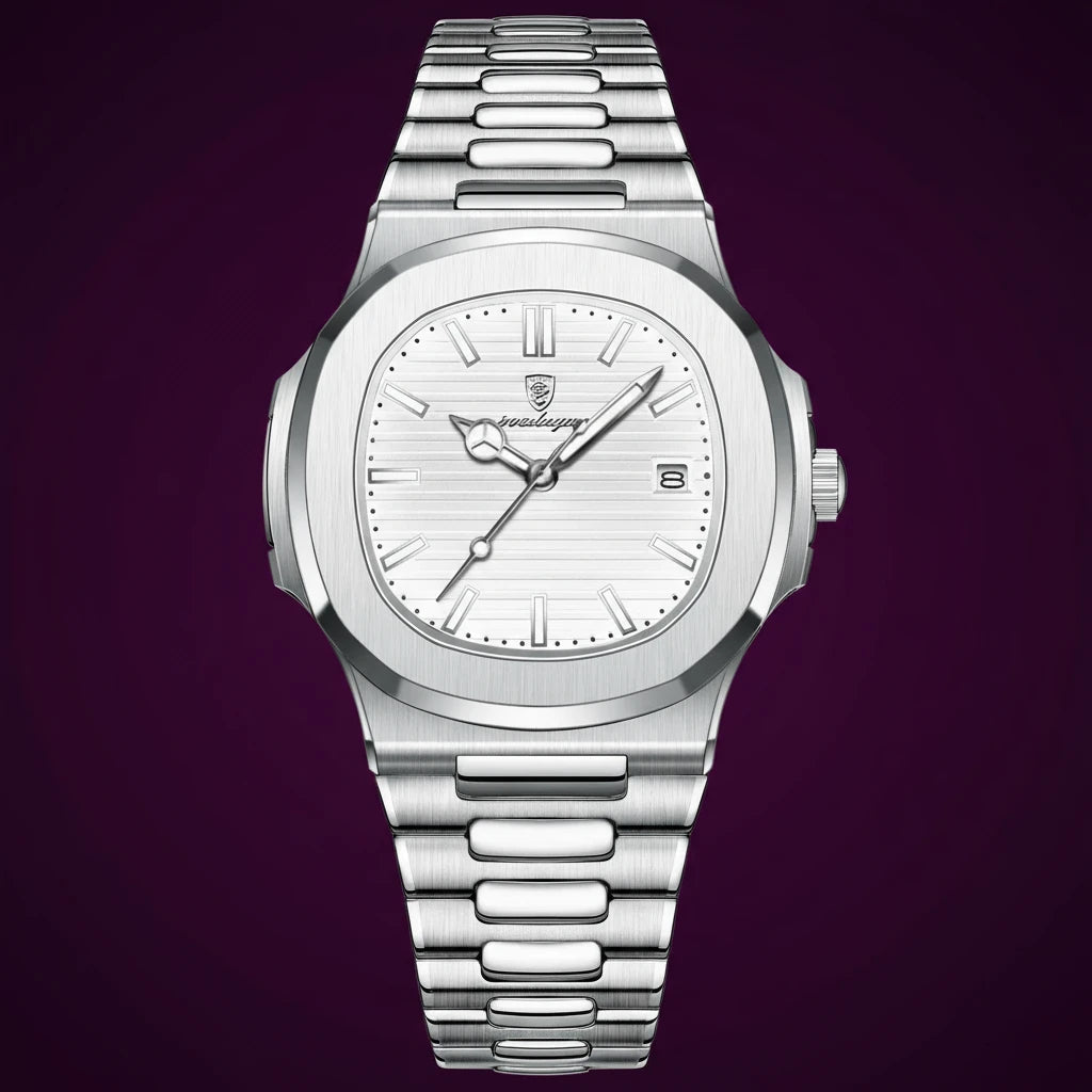 Classic 613 Luxury Analog Quartz Watch Simple Retro Square Case Alloy Business Antique Fashion Sport Charm Wristwatches for Men