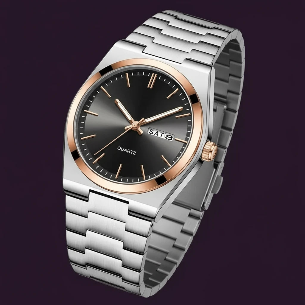 C 930 Luxury Retro Analog Quartz Korean Business Sport Alloy Stainless Steel Leather Simple Antique Wristwatches for Men