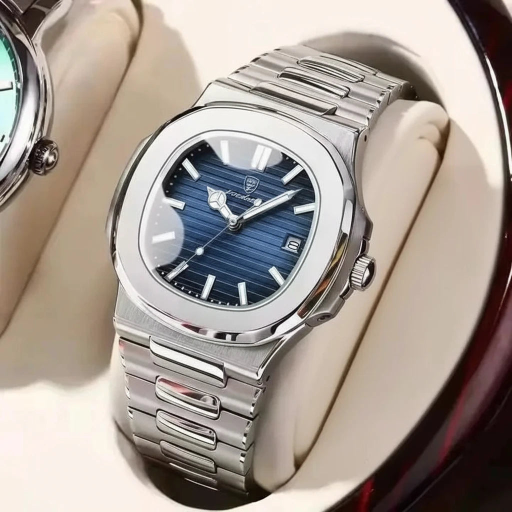 Classic 613 Luxury Analog Quartz Watch Simple Retro Square Case Alloy Business Antique Fashion Sport Charm Wristwatches for Men