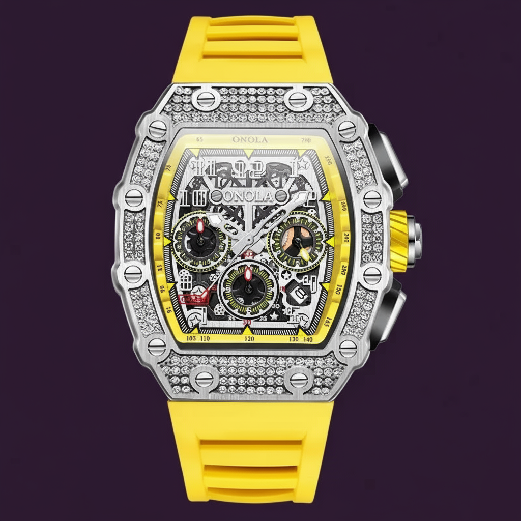 VERITAS Men Quartz Watches Sport Diamond Design New Brand Luminous Hands