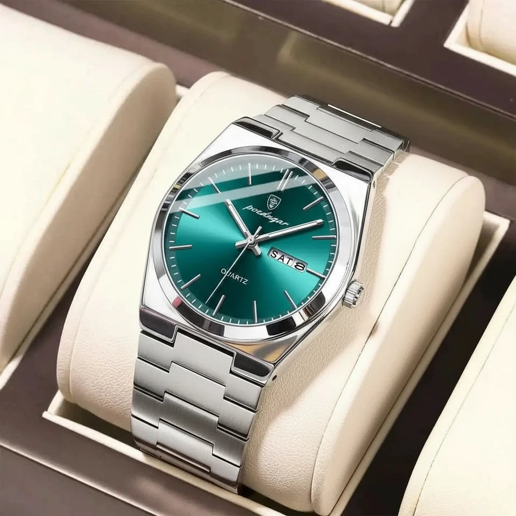 C 930 Luxury Retro Analog Quartz Korean Business Sport Alloy Stainless Steel Leather Simple Antique Wristwatches for Men