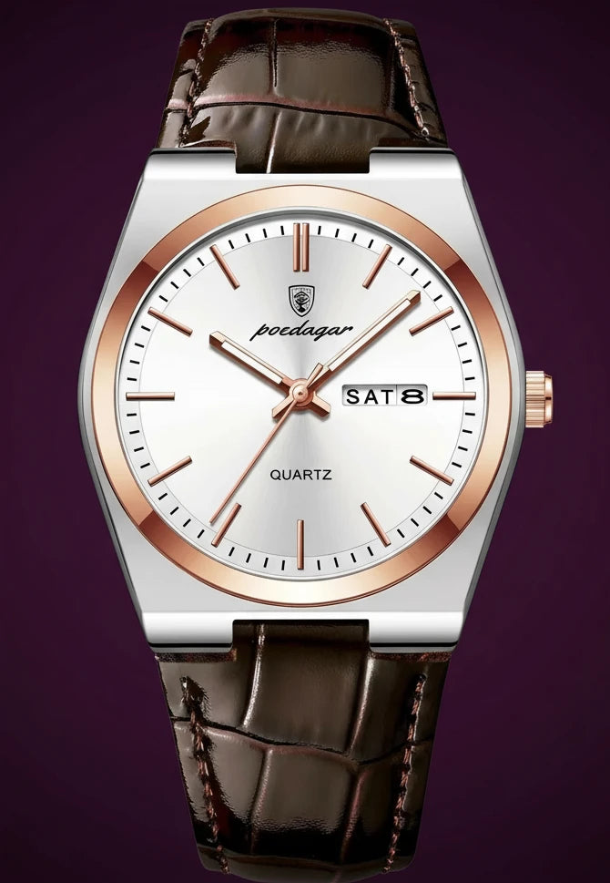 C 930 Luxury Retro Analog Quartz Korean Business Sport Alloy Stainless Steel Leather Simple Antique Wristwatches for Men