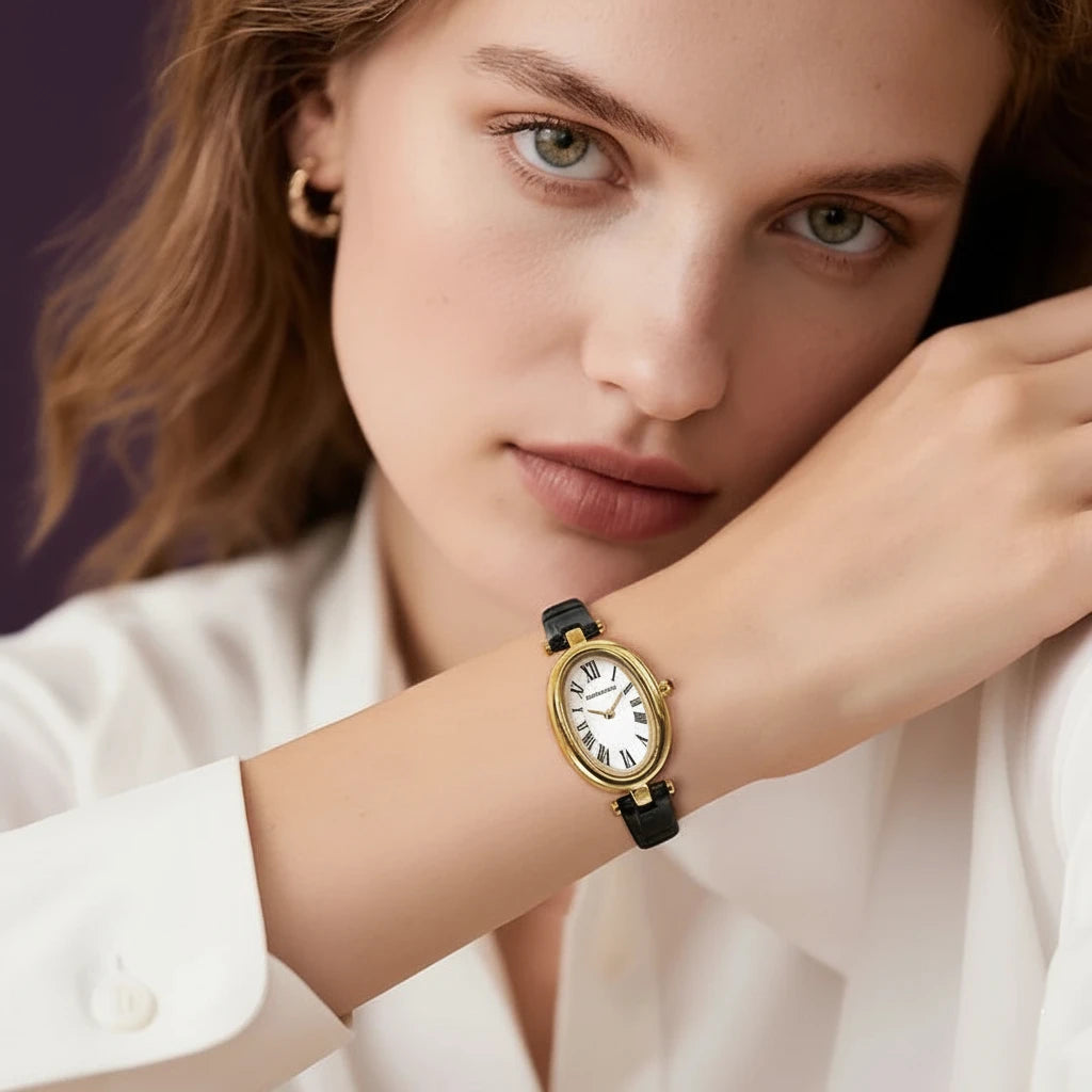 Venus 8 High Quality Female Wrist Watch Japan Movement Oval PU Leather Quartz Ladies Watch Beautiful Girl Watches